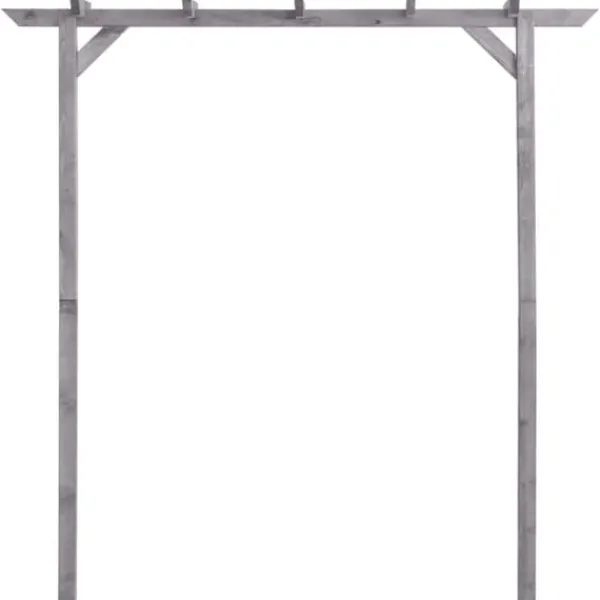 vidaXL Pergola grå 200x40x205 cm impregnerad furu