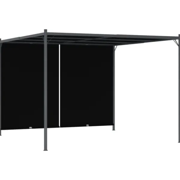 vidaXL Pergola med infällbart tak 3x3 m antracit