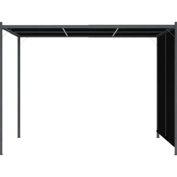 vidaXL Pergola med infällbart tak 3x3 m antracit