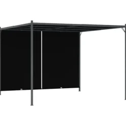 vidaXL Pergola med infällbart tak 3x3 m antracit