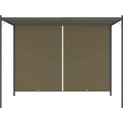 Pergola med infällbart tak 3x3 m - Justerbar utomhuslösning | Färg: Taupe | 180 g/m² Valvbågar, Spaljéer, Bersåer & Pergolor