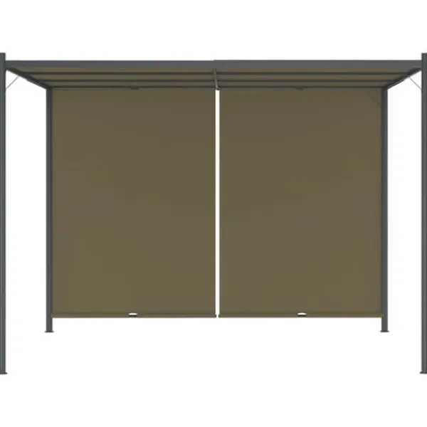 Pergola med infällbart tak 3x3 m - Justerbar utomhuslösning | Färg: Taupe | 180 g/m² Valvbågar, Spaljéer, Bersåer & Pergolor