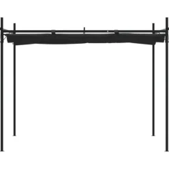 vidaXL Pergola med infällbart tak antracit 295x292x230 cm