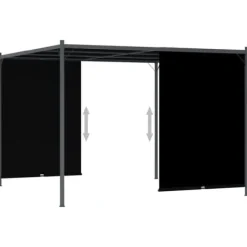 Best Pergola med infällbart tak 3x3 m antracit - Pergola - Pergolor - Home & Living Valvbågar, Spaljéer, Bersåer & Pergolor