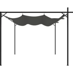 Discount Pergola med infällbart tak - Utomhusmöbel för middagar och fester | Färg: Antracit | Storlek: 295x292x230 cm Valvbågar, Spaljéer, Bersåer & Pergolor