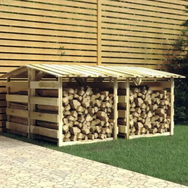 vidaXL Pergola med tak 4 delar 100x90x100 cm impregnerad furu