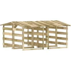 vidaXL Pergola med tak 4 delar 100x90x100 cm impregnerad furu