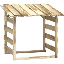 vidaXL Pergola med tak 4 delar 100x90x100 cm impregnerad furu