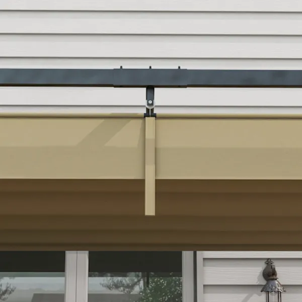 Pergola 4x3m trädgårdspaviljong, uteplatstak av stål, trädgårdspaviljong med justerbart tak, fristående, solskydd för terrass och trädgård, kaki
