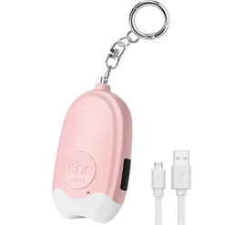 Discount Personlig Alarm Ficklampa Bärbar Självförsvar 130dB Högljudd Varning Nyckelring Säkerhetslampor
