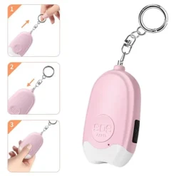 Discount Personlig Alarm Ficklampa Bärbar Självförsvar 130dB Högljudd Varning Nyckelring Säkerhetslampor