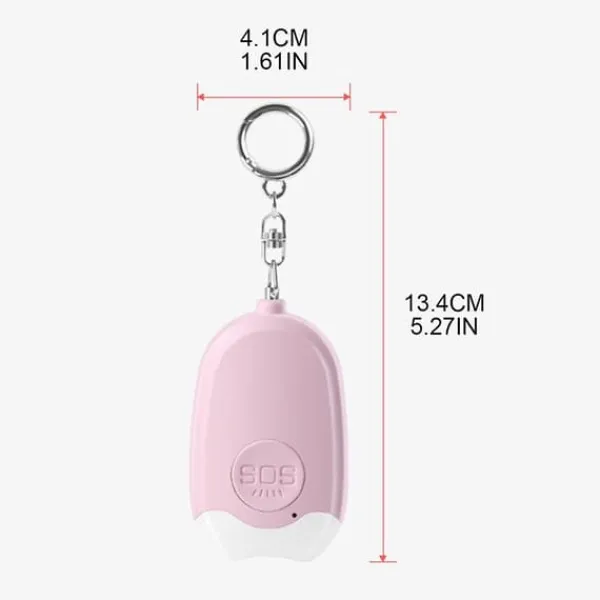 Discount Personlig Alarm Ficklampa Bärbar Självförsvar 130dB Högljudd Varning Nyckelring Säkerhetslampor