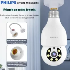 Outlet glödlampa säkerhetskamera WiFi glödlampa säkerhetskameror trådlös utomhus glödlampa kamera rörelsedetektering Kameror för hemsäkerhet Säkerhetsmonitorer & Videokameror