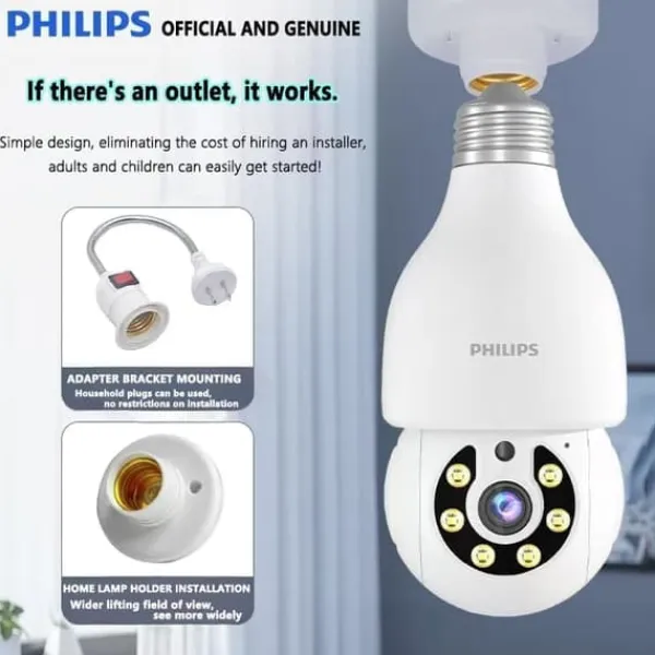 Outlet glödlampa säkerhetskamera WiFi glödlampa säkerhetskameror trådlös utomhus glödlampa kamera rörelsedetektering Kameror för hemsäkerhet Säkerhetsmonitorer & Videokameror