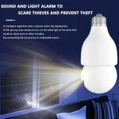 Outlet glödlampa säkerhetskamera WiFi glödlampa säkerhetskameror trådlös utomhus glödlampa kamera rörelsedetektering Kameror för hemsäkerhet Säkerhetsmonitorer & Videokameror