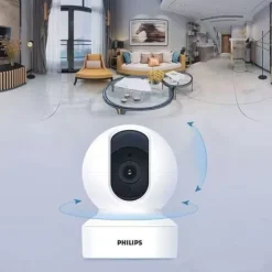 Philips TAI6000W/93 Trådlös Övervakningskamera – WiFi/4G, 1080p HD, Pan/Tilt, Rörelsedetektering, IR-nattvision, För Hem & Kontor