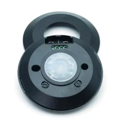 Sale PIR-rörelsesensor tak svart rund Ø10cm ultraplatt Idealed Rörelsedetektorer