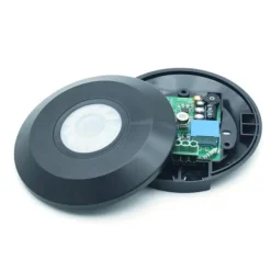 Sale PIR-rörelsesensor tak svart rund Ø10cm ultraplatt Idealed Rörelsedetektorer