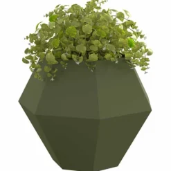 Best Planteringskärl 2 pcs Olivgrön 100 x 100 x 80 cm Stål Krukor & Växtbehållare