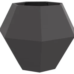 Best Planteringskärl Svart 100 x 100 x 80 cm Stål Krukor & Växtbehållare