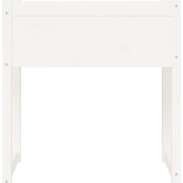 Sale Planteringslåda i massivt furu - Stabil och dekorativ | Färg: Vit | Storlek: 78x40x81 cm Planteringsbänkar