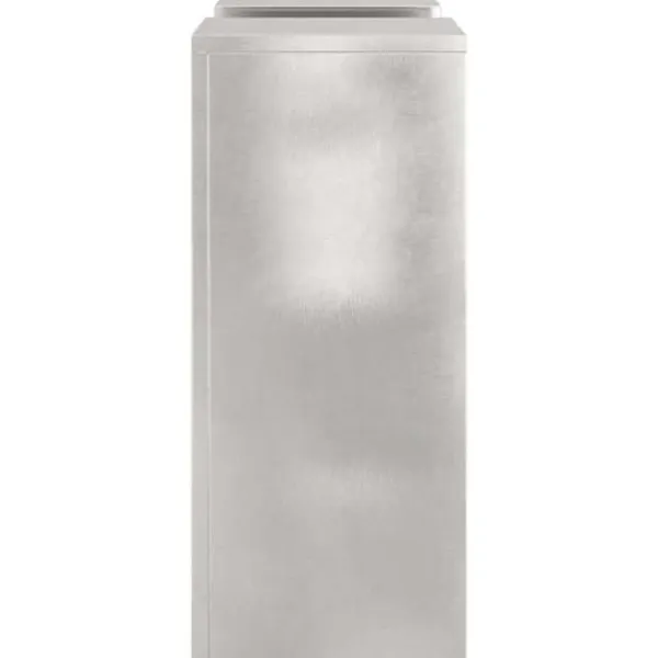 Planteringslåda i rostfritt stål för utomhusbruk - 2 st | Storlek: 24x24x55 cm | Färg: Silver