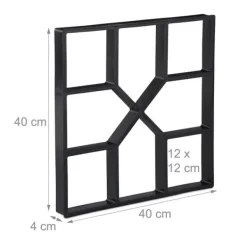 Plattformsform, 4x40x40 cm, Svart