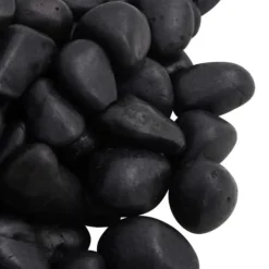 Polerad småsten 25 kg - Dekorativ akvarie- och trädgårdssten | Färg: Svart | Storlek: 2-5 cm