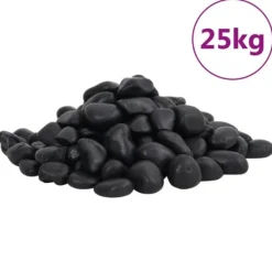 Online Polerad småsten 25 kg svart 2-5 cm Trädgårdsstenar & Klivstenar