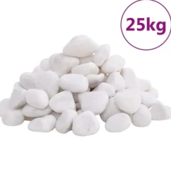 Online Polerad småsten 25 kg vit 2-5 cm Trädgårdsstenar & Klivstenar