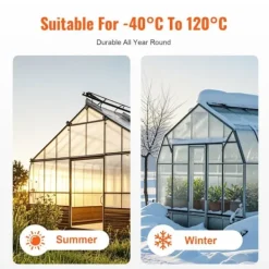 Polykarbonat växthuspaneler 15-pack, 2' x 4', takplåtar, hållbara och energieffektiva, perfekt för växthus och utomhusutrustning