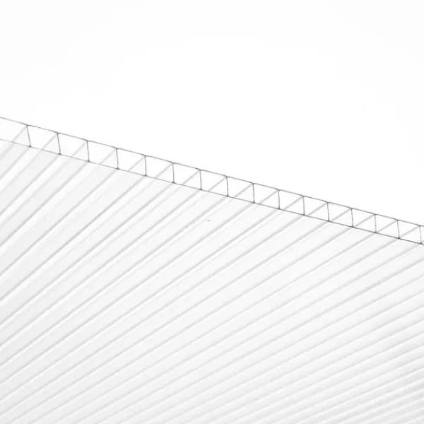 Polykarbonat växthuspaneler 12-pack, 2' x 4' x 0,24'', UV-skyddade för växthus, hållbara takplåtar, högkvalitativa växtskyddslösningar