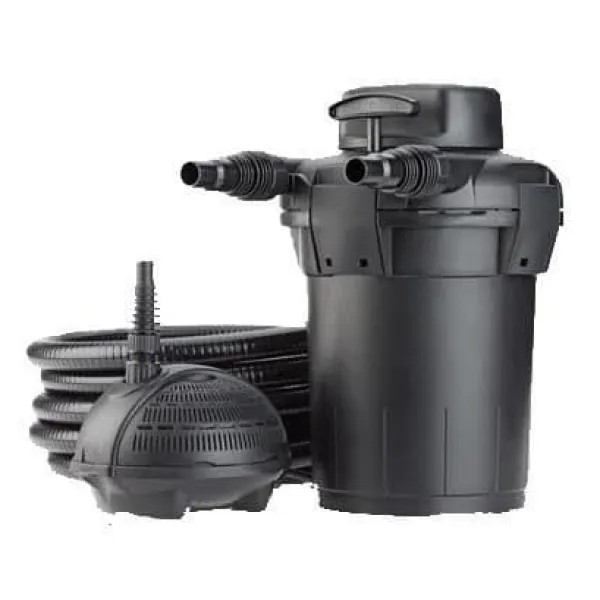 New PONTEC PondoPress Set 5000 Tryckfilter - Garanterat klart vatten - 1500 l/h - Svart - Filtreringsblock Fontäner & Dammar