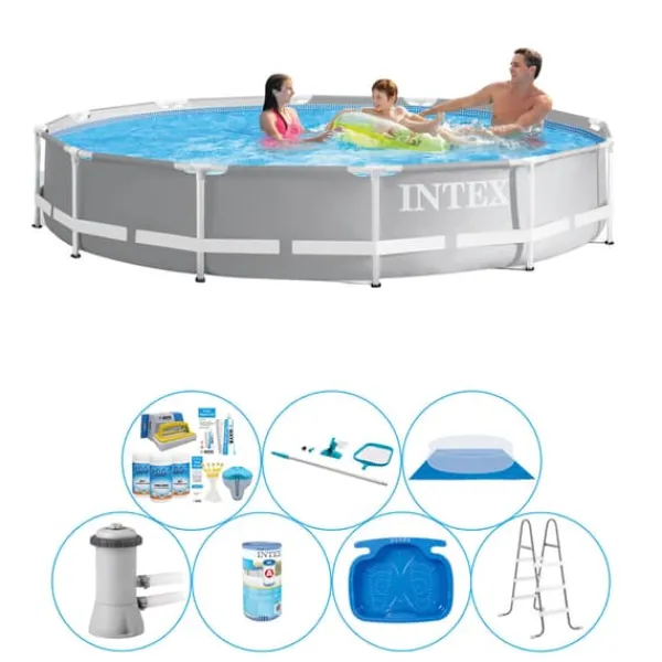 Poolbunt - 8 delar - Intex Prisma Ram Rund 366x76 cm