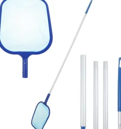 Discount Poolhåv/Poolskummarhåv/Håv med Teleskopisk Stålstång - 160 cm Utdragbar Lövskummar för Pool & Spa Pool- & Spatillbehör