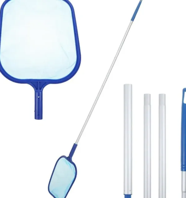 Discount Poolhåv/Poolskummarhåv/Håv med Teleskopisk Stålstång - 160 cm Utdragbar Lövskummar för Pool & Spa Pool- & Spatillbehör
