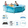 Sale Poolpaket - 7 delar - Intex metallram rund strandsida 305x76 cm Pooler