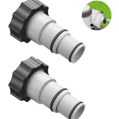 Hot Poolslangadapter - Intex - Poolkoppling - Anslutningar 1,5" och 1,25" - Plast - Hållbar Pool- & Spatillbehör