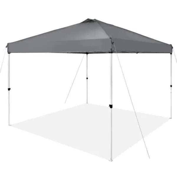 Hot Pop Up Canopy Partytält 10x10 fot med bärväska för camping, mörkgrått och lätt att transportera. Tält & Lusthus