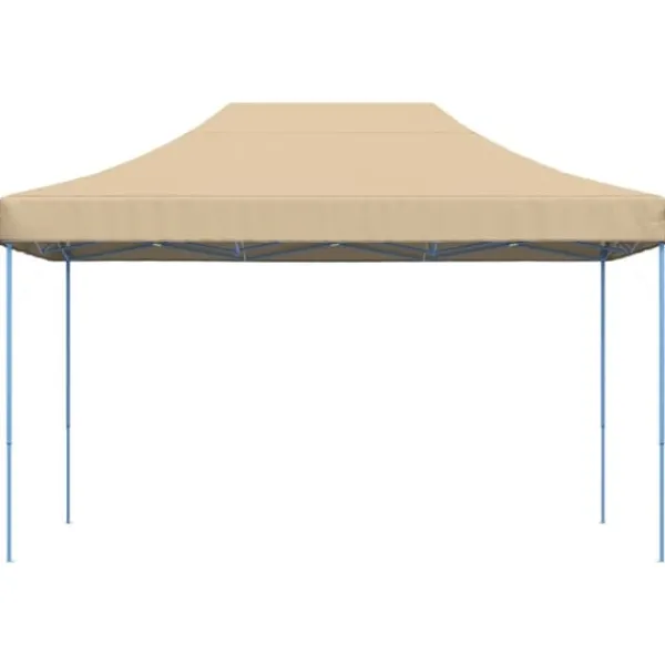 New Pop-Up hopfällbart partytält 440x292x315 cm | Färg: Beige | Perfekt för utomhusevent Tält & Lusthus