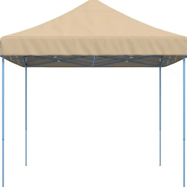 New Pop-Up hopfällbart partytält 440x292x315 cm | Färg: Beige | Perfekt för utomhusevent Tält & Lusthus