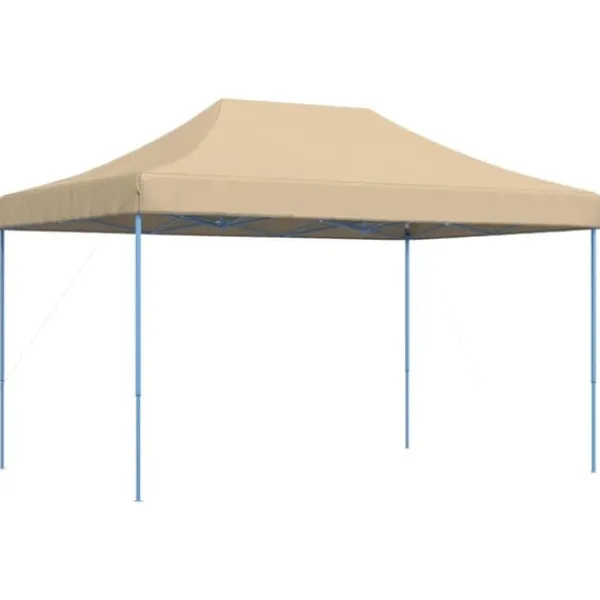 New Pop-Up hopfällbart partytält 440x292x315 cm | Färg: Beige | Perfekt för utomhusevent Tält & Lusthus