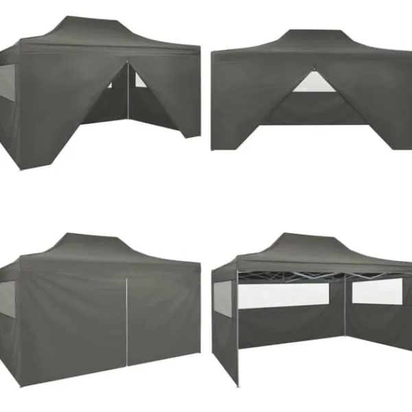 Sale Pop-Up hopfällbart partytält med 4 sidoväggar 3x4,5 m antracit - Partytält - Festtält - Home & Living Tält & Lusthus
