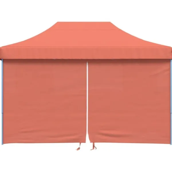 Outlet Pop-Up hopfällbart partytält med 4 sidoväggar terrakotta Tält & Lusthus