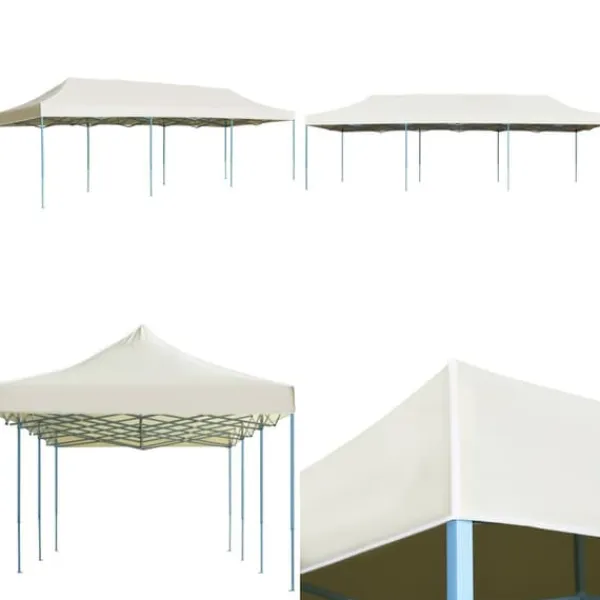 Pop-Up hopfällbart partytält gräddvit 3x9 m - Partytält - Festtält - Home & Living