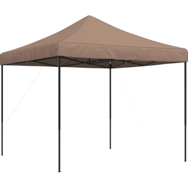 New Pop-Up hopfällbart partytält 292x292x315 cm brun Tält & Lusthus