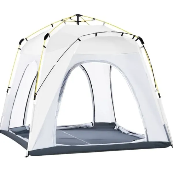 Pop-up kupoltält 4 pers, lätt & stabilt, UV50+, krokar, dörr/fönster, 1000 mm vattenpelare