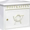 Postbox Burg Wächter SYLT 1883 W Stålplatta Vit Nyckellås