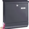 New Postbox Burg Wächter VARIO 8672 ANT Stålplatta Antracit Nyckellås Postlådor & Brevlådor