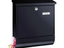 New Postbox Burg Wächter VARIO 8672 S Stålplatta Svart Nyckellås Postlådor & Brevlådor